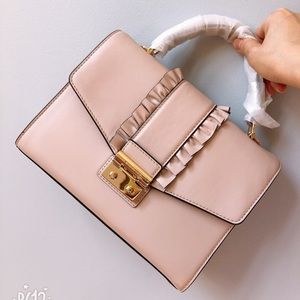 ❤️ MICHAEL KORS Sloan Medium Top Handle Leather Satchel Soft Pink Handbag